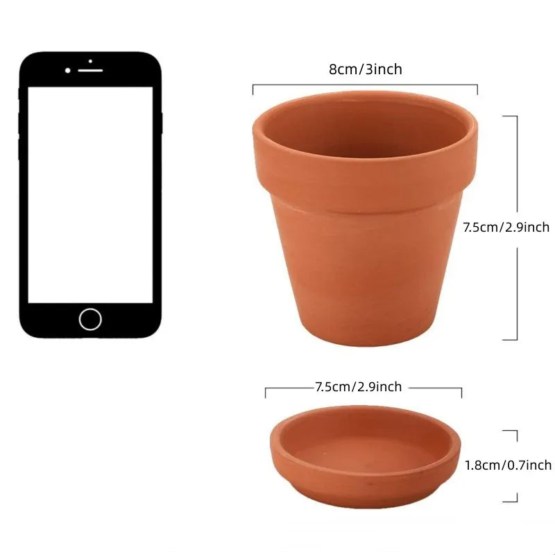 Drainage hole and unglazed clay surface