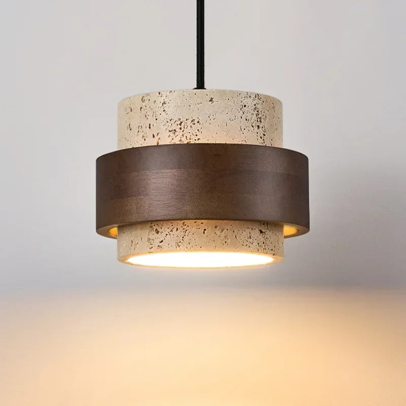 Kiln Stone & Walnut Pendant