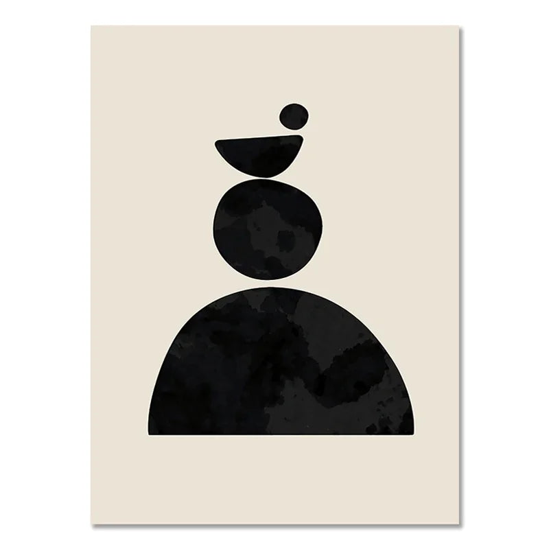 Stacked Stones design — balanced dark forms