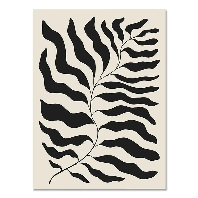 Fern design — single wavy frond