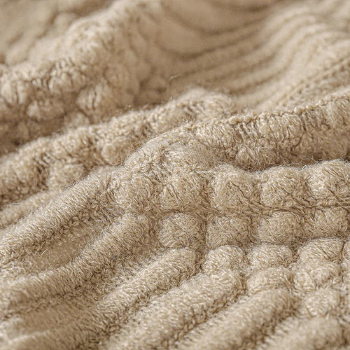 Close up of the knit texture